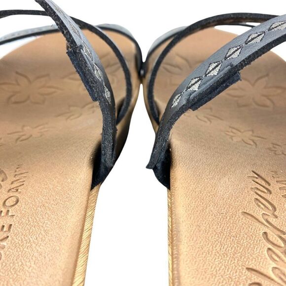 Skechers women's Black Becka Counting Summers Wedge Sandal US 9 - Picture 6 of 8
